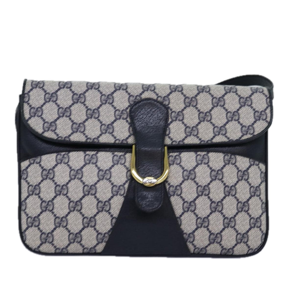 GUCCI GG Supreme Shoulder Bag PVC Navy ep4236