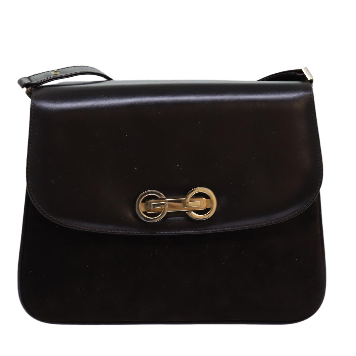 GUCCI Shoulder Bag Suede Leather Brown ep4243