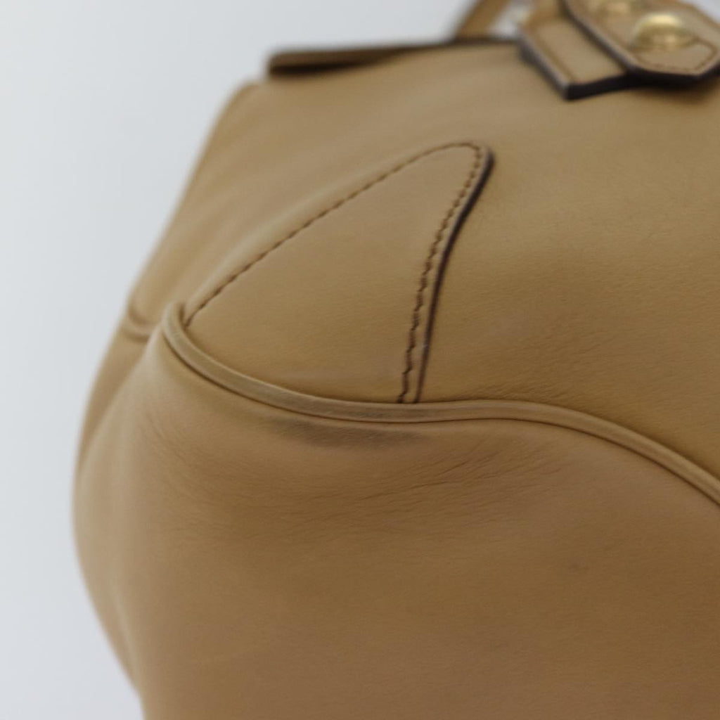 GUCCI Horsebit Shoulder Bag Leather Beige 120982 ep4250