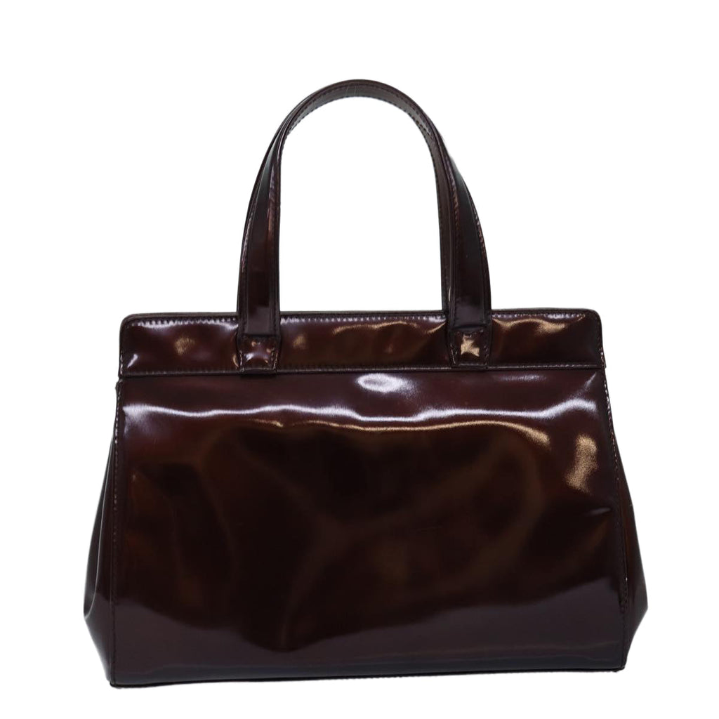 GUCCI Hand Bag Enamel 2way Brown 000 2113 0315 ep4253