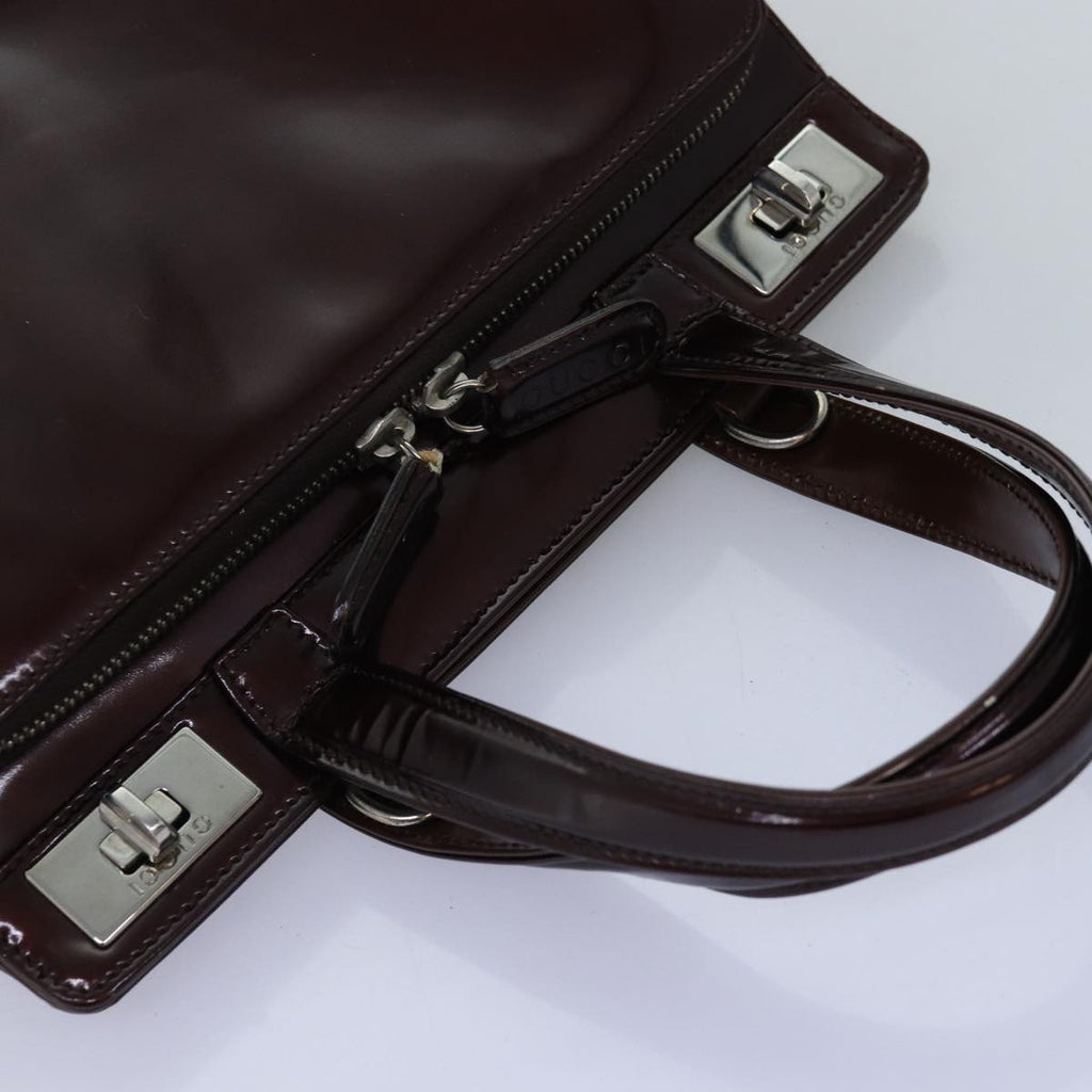 GUCCI Hand Bag Enamel 2way Brown 000 2113 0315 ep4253
