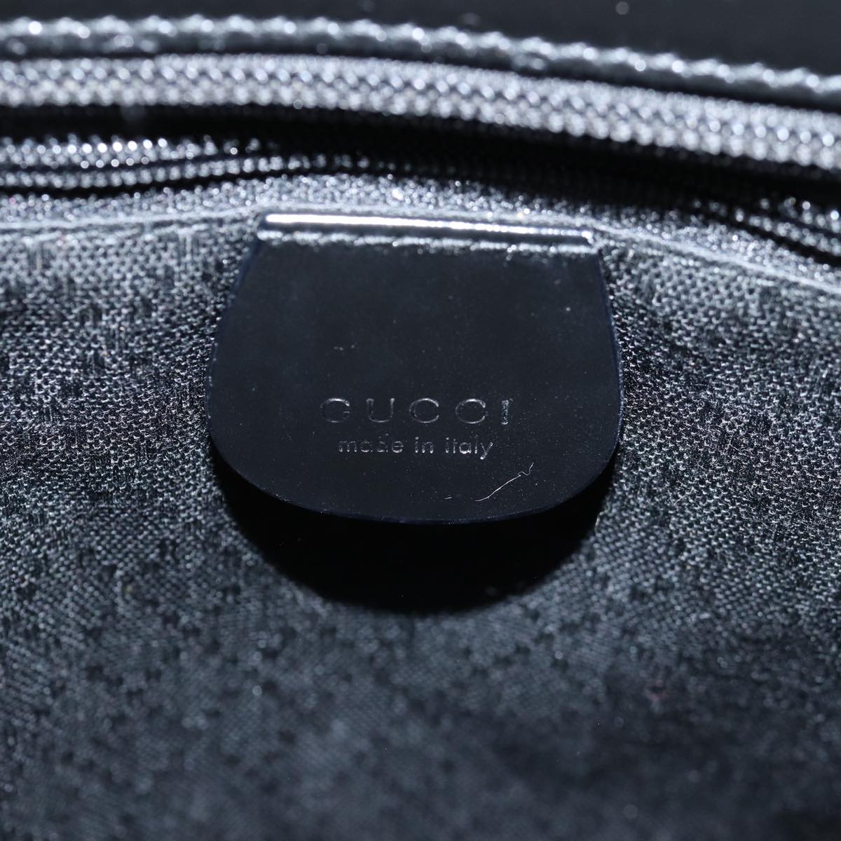 GUCCI Bamboo Hand Bag Nylon 2way Black 000 1998 0588 ep4254