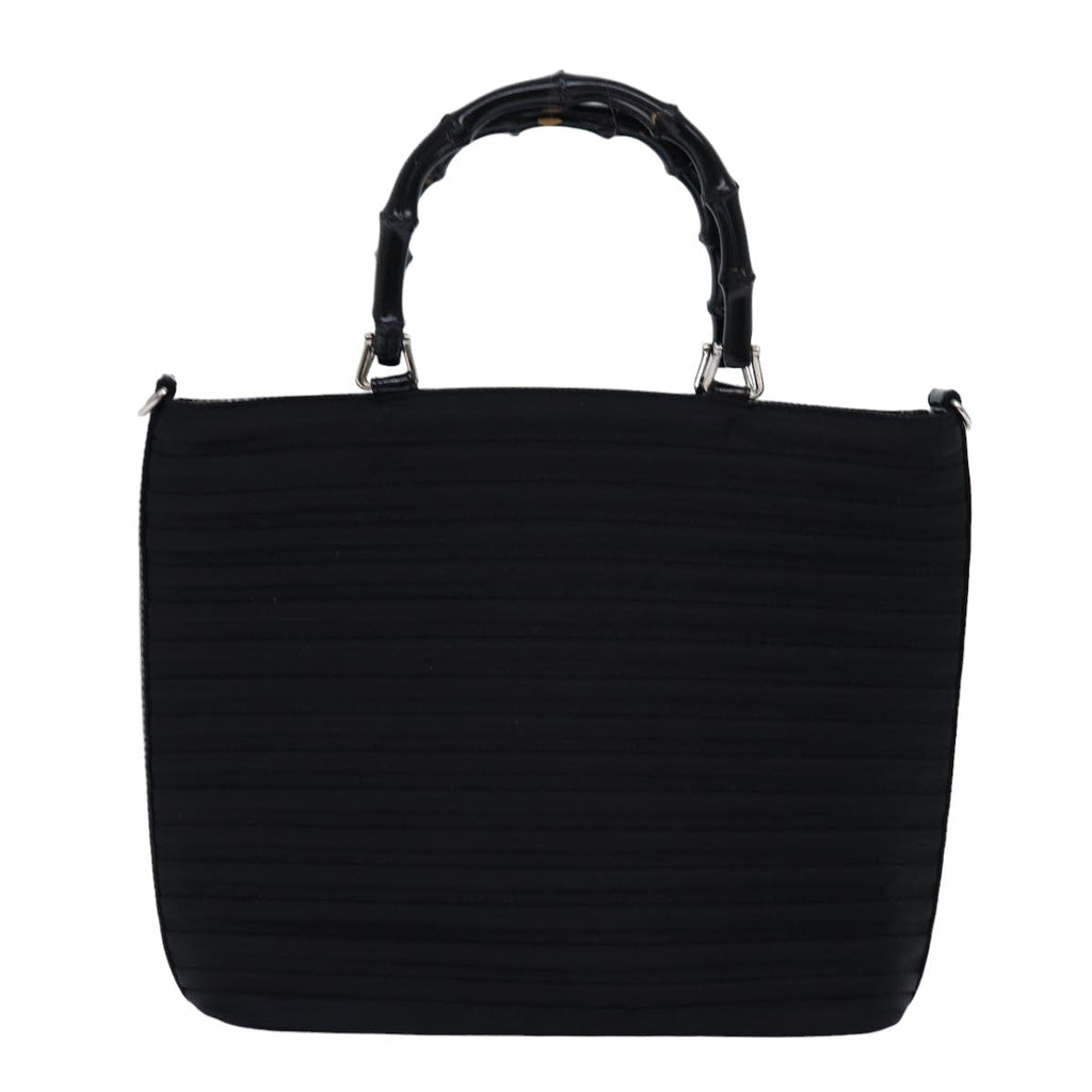 GUCCI Bamboo Hand Bag Nylon 2way Black 000 1998 0588 ep4254