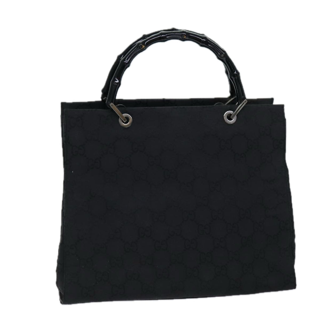 GUCCI Bamboo GG Canvas Hand Bag Black 002 1010 3754 ep4256