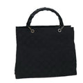 GUCCI Bamboo GG Canvas Hand Bag Black 002 1010 3754 ep4256