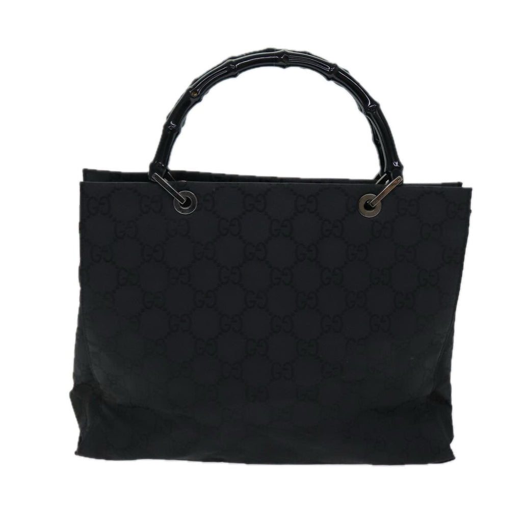GUCCI Bamboo GG Canvas Hand Bag Black 002 1010 3754 ep4256
