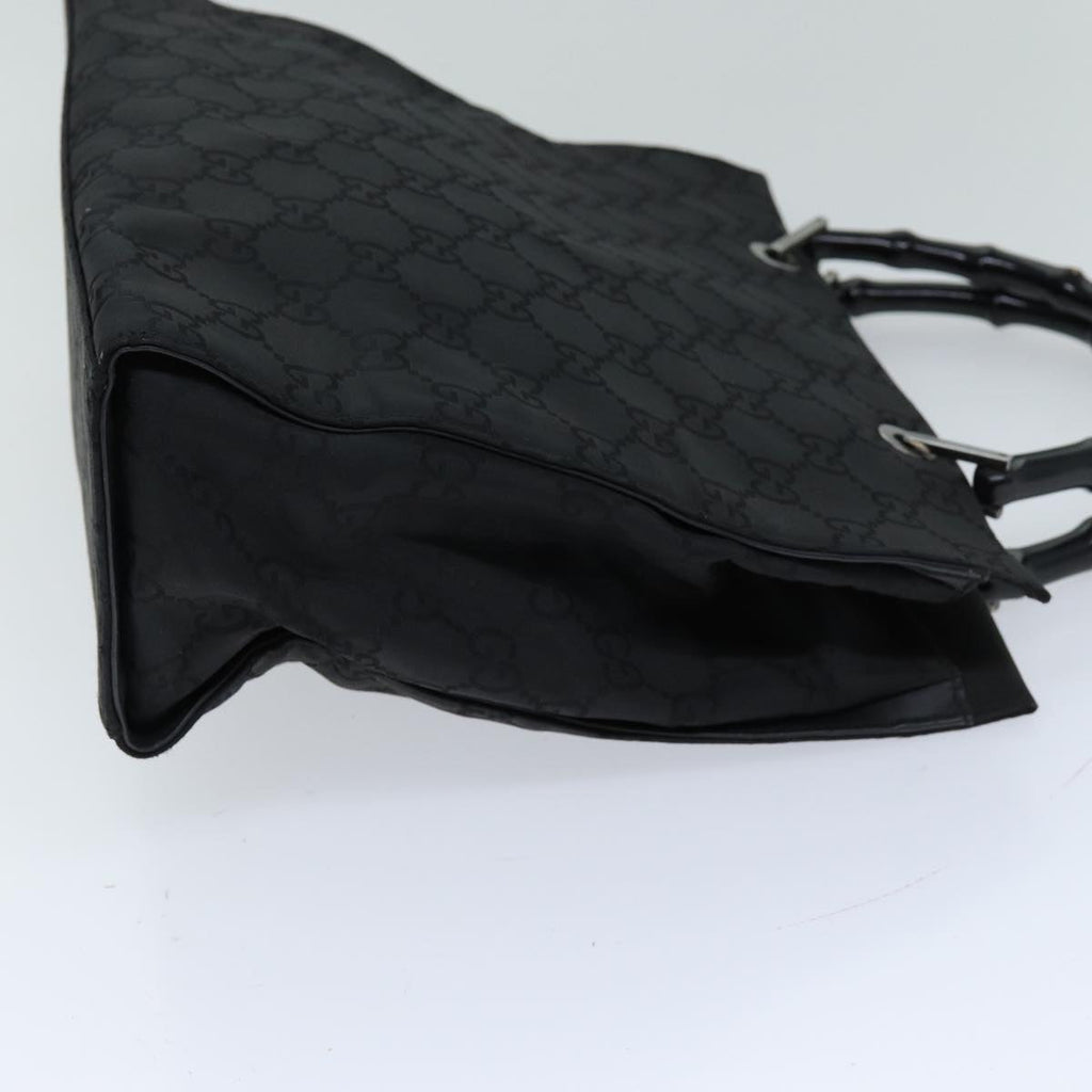 GUCCI Bamboo GG Canvas Hand Bag Black 002 1010 3754 ep4256