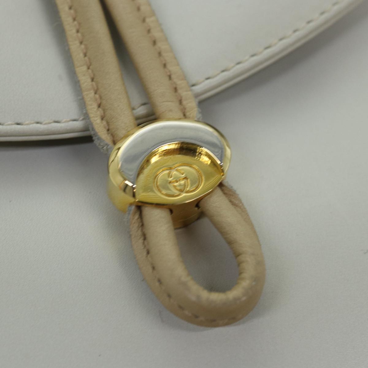 GUCCI Shoulder Bag Leather Beige ep4257