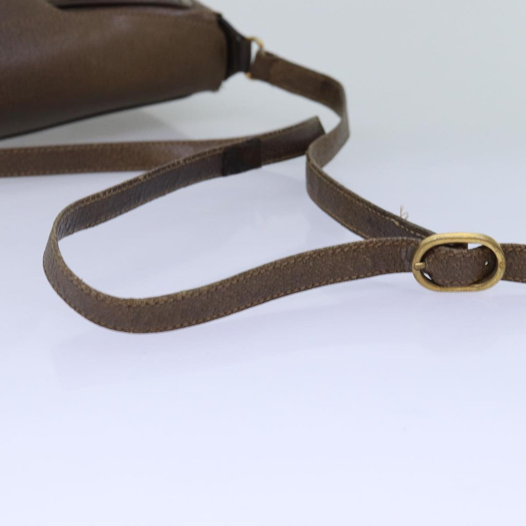 GUCCI GG Supreme Web Sherry Line Shoulder Bag PVC Leather Beige ep4259