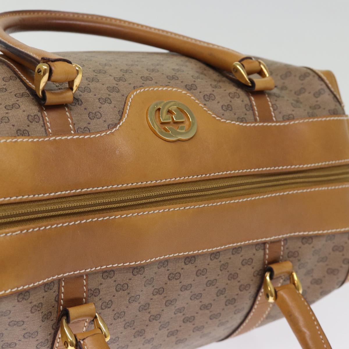 GUCCI Micro GG Supreme Boston Bag PVC Beige 002 25 2112 ep4263