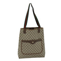 GUCCI GG Supreme Web Sherry Line Tote Bag PVC Red Beige 89 02 003 ep4284