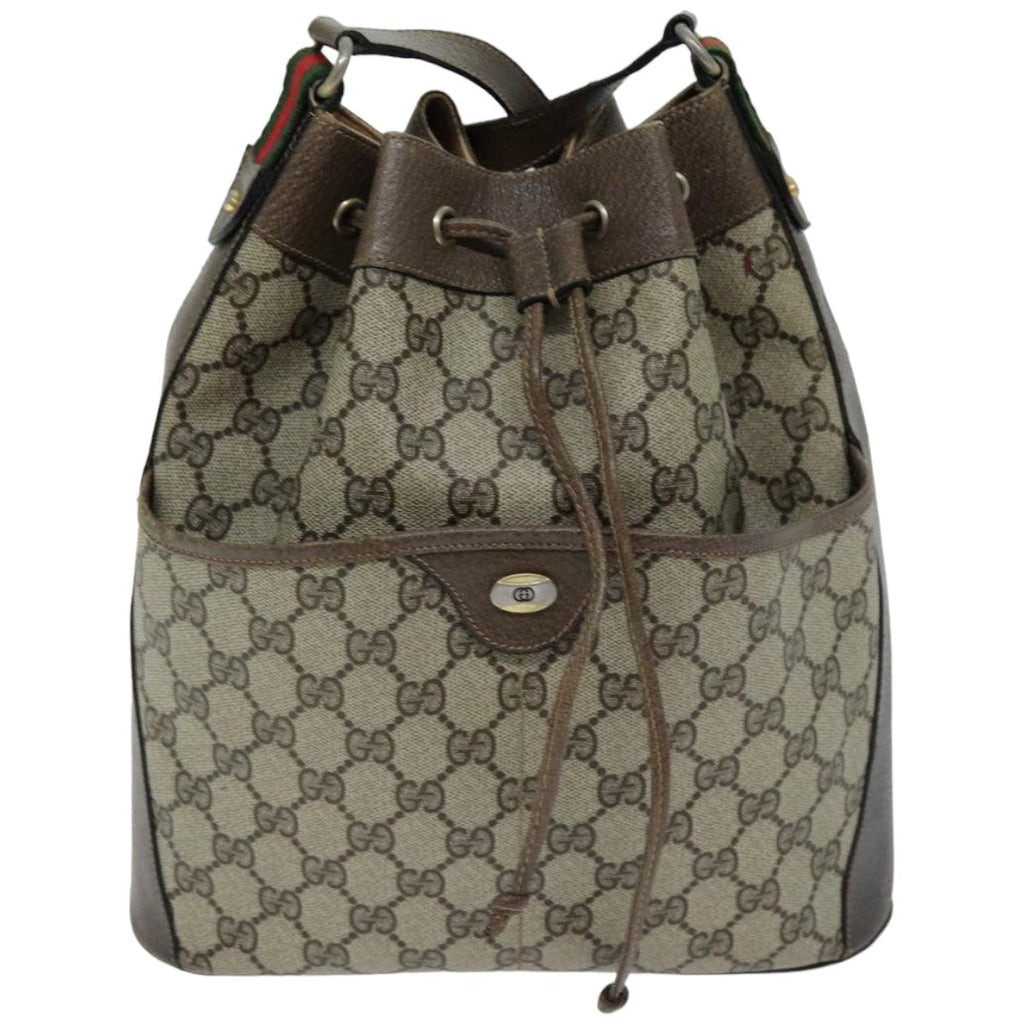 GUCCI Web Sherry Line GG Supreme Shoulder Bag Beige Red 41 02 033 ep4290