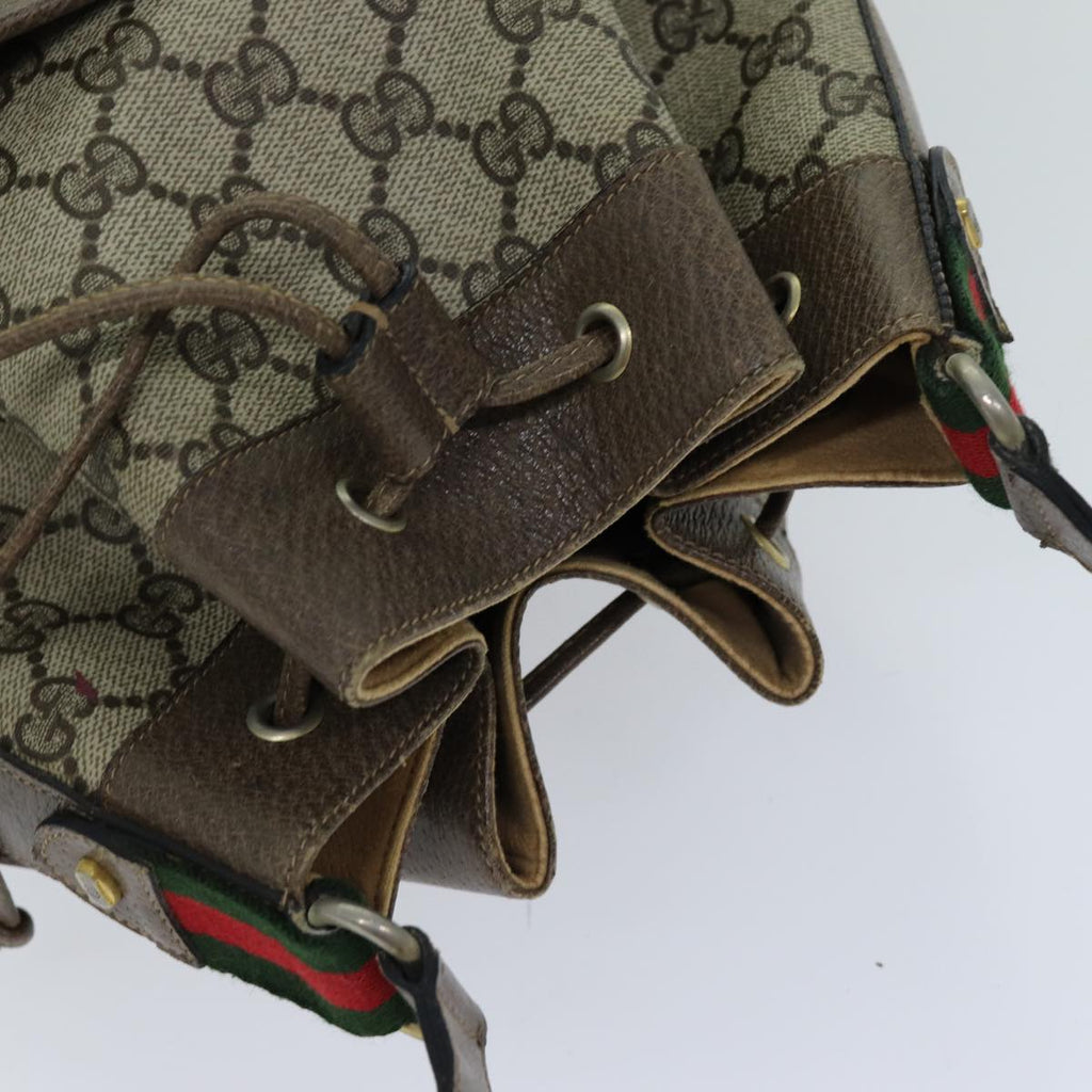 GUCCI Web Sherry Line GG Supreme Shoulder Bag Beige Red 41 02 033 ep4290