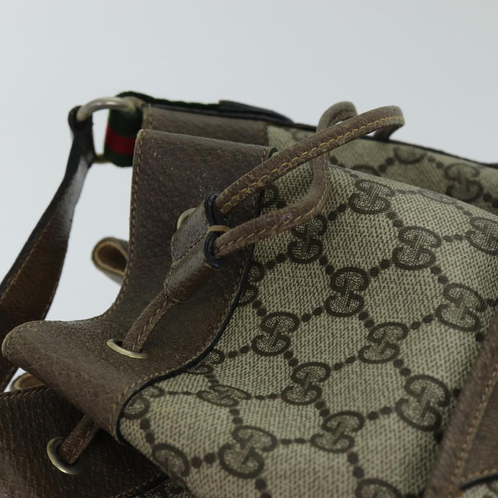 GUCCI Web Sherry Line GG Supreme Shoulder Bag Beige Red 41 02 033 ep4290