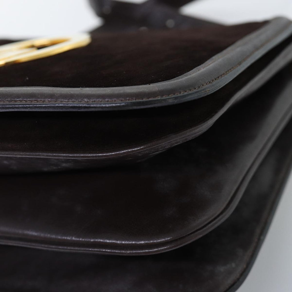 GUCCI Shoulder Bag Suede Brown ep4293