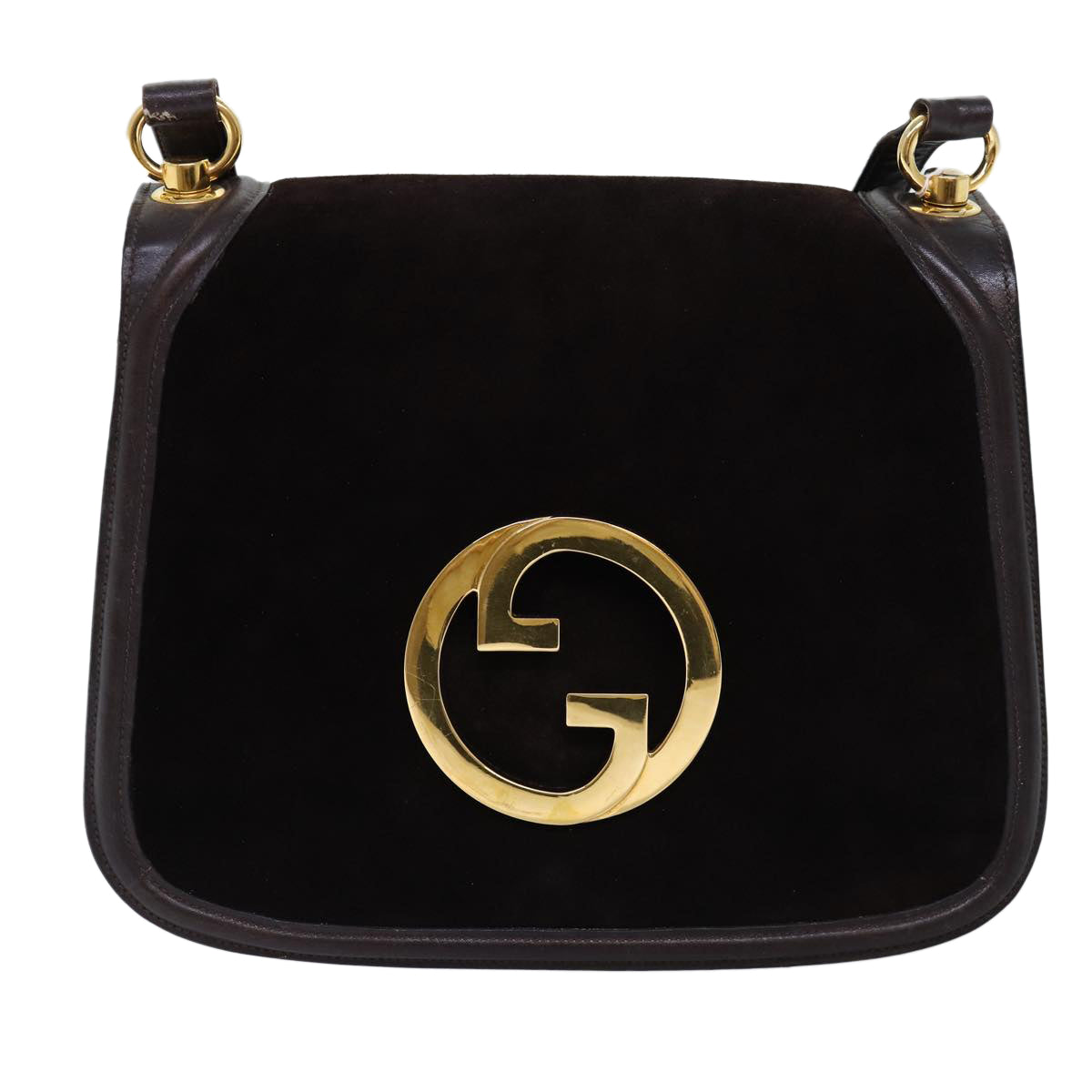 GUCCI Shoulder Bag Suede Brown ep4293