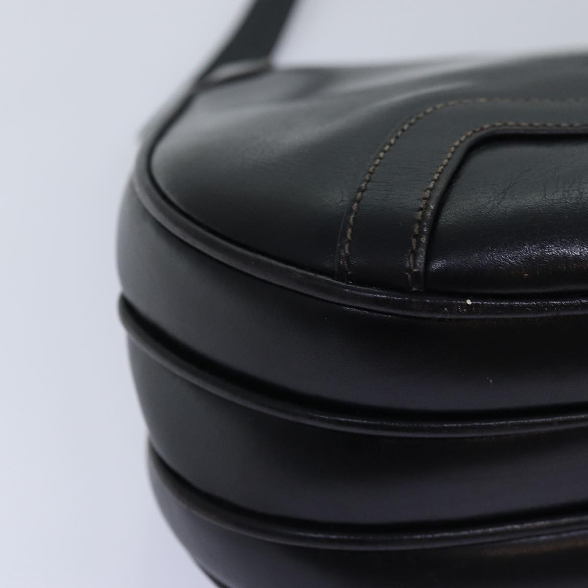 GUCCI Shoulder Bag Leather Black ep4294