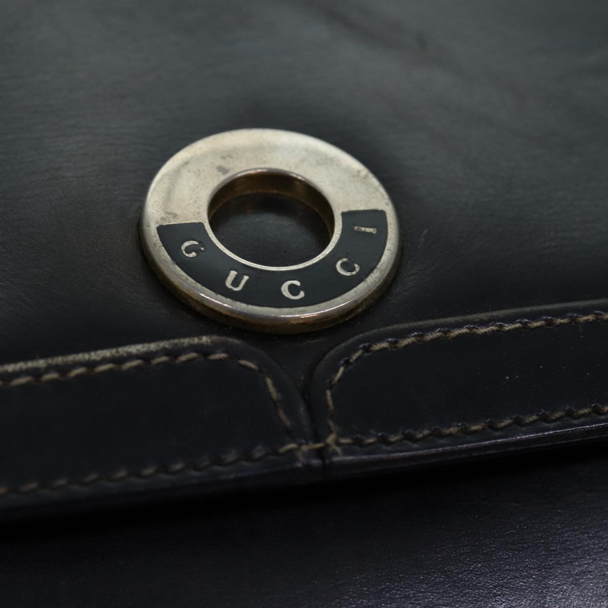 GUCCI Shoulder Bag Leather Black ep4294