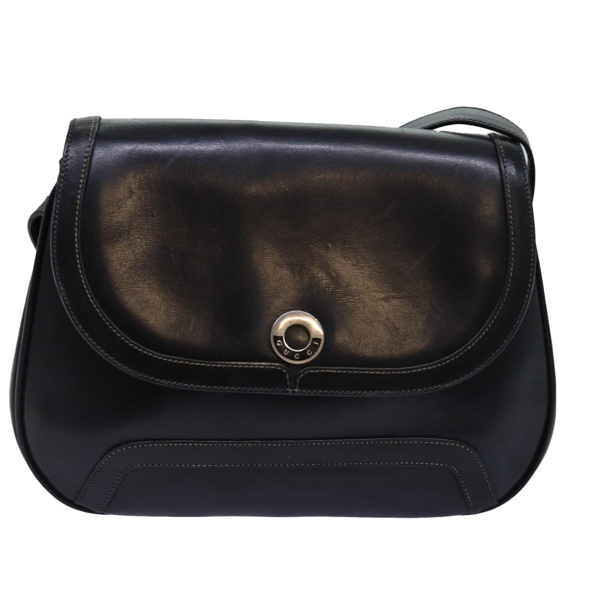 GUCCI Shoulder Bag Leather Black ep4294
