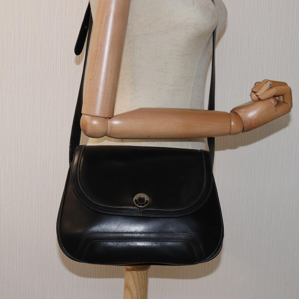 GUCCI Shoulder Bag Leather Black ep4294