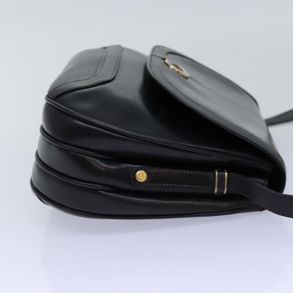 GUCCI Shoulder Bag Leather Black ep4294