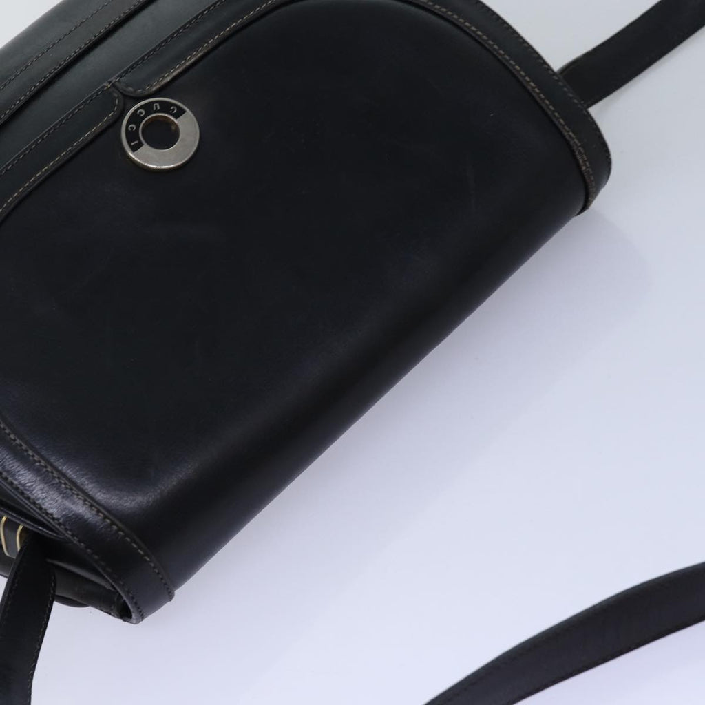 GUCCI Shoulder Bag Leather Black ep4294