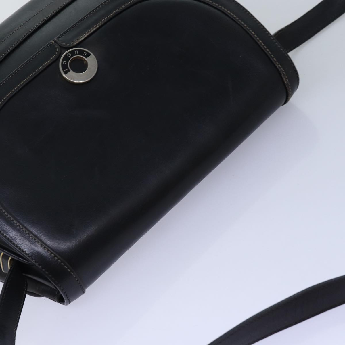 GUCCI Shoulder Bag Leather Black ep4294