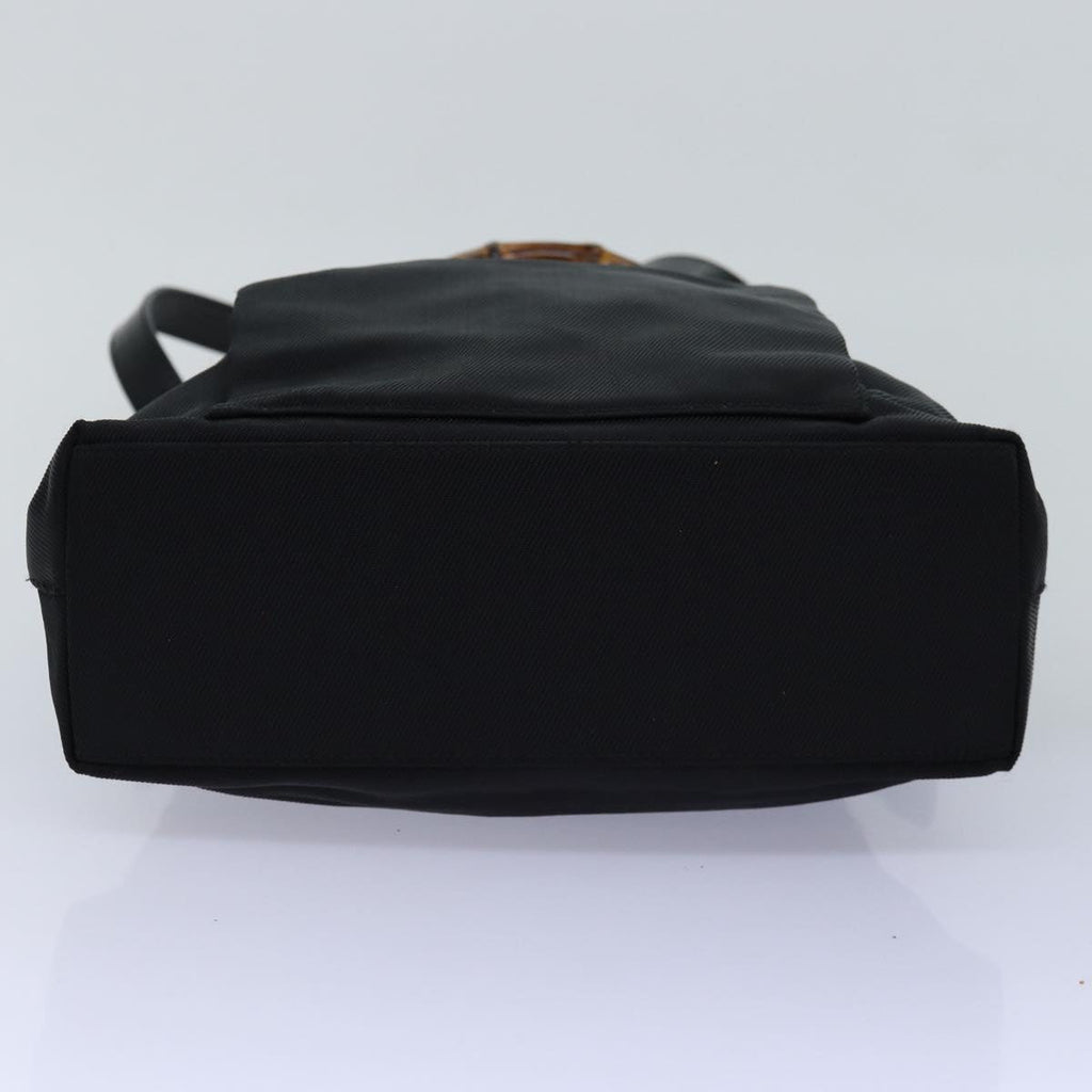 GUCCI Bamboo Hand Bag Nylon 2way Black 000 2265 0581 ep4302