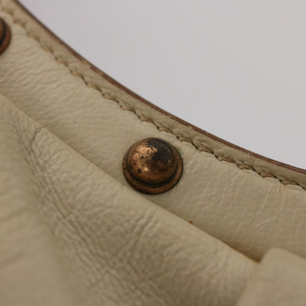 GUCCI Bamboo Hand Bag Leather White 124297 ep4314