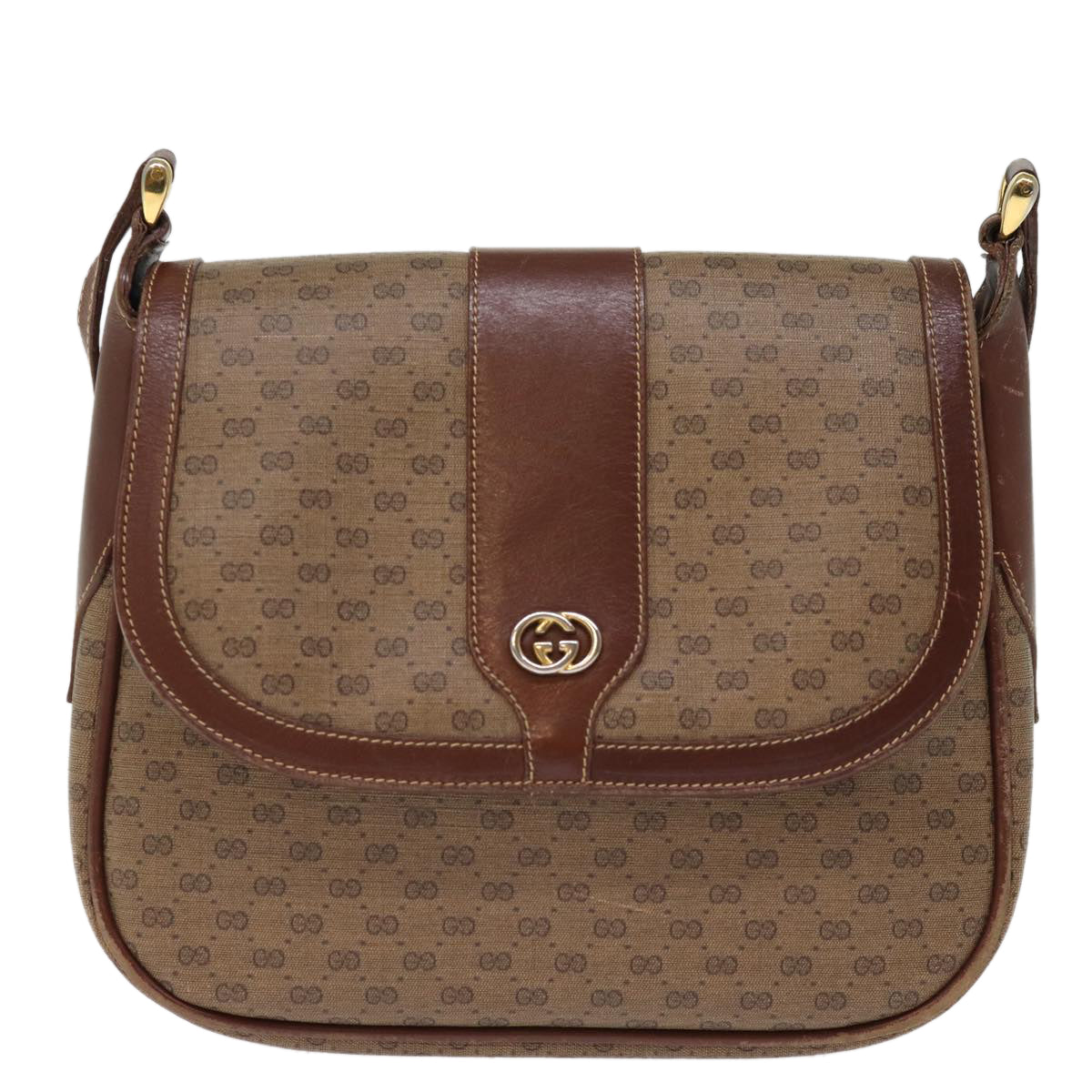 GUCCI Micro GG Supreme Shoulder Bag PVC Leather Brown 001 101 4425 ep4322