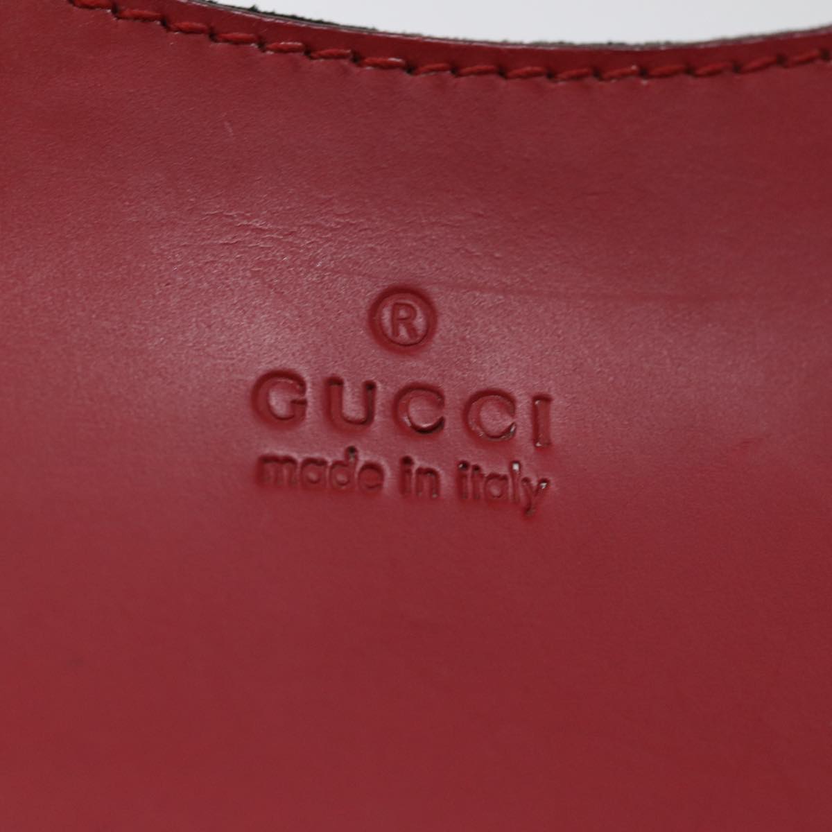 GUCCI Bamboo Hand Bag Leather Red 001 3761 ep4324