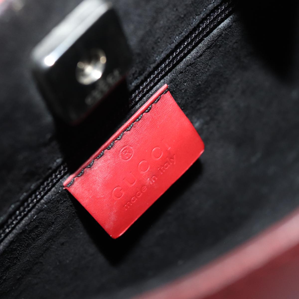GUCCI Bamboo Hand Bag Leather Red 001 3761 ep4324