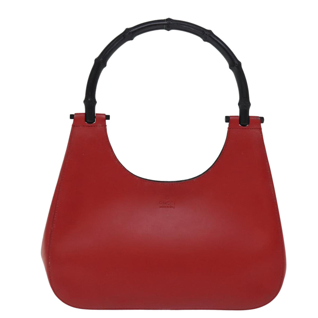 GUCCI Bamboo Hand Bag Leather Red 001 3761 ep4324