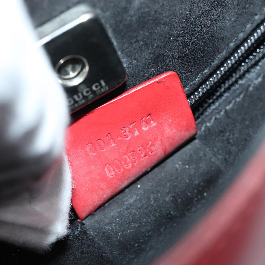 GUCCI Bamboo Hand Bag Leather Red 001 3761 ep4324