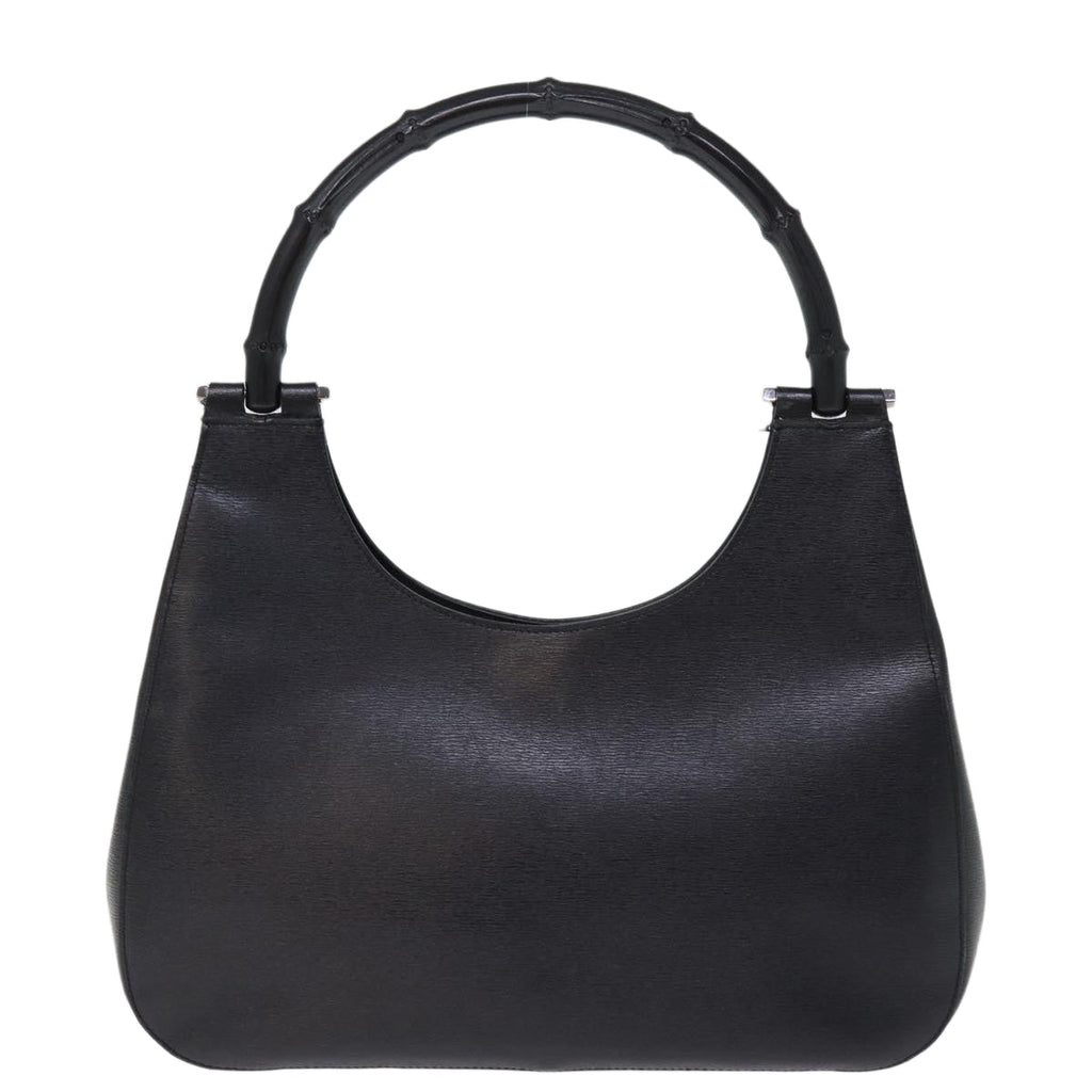 GUCCI Bamboo Shoulder Bag Leather Black 001 3739 3444 ep4344