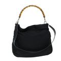 GUCCI Bamboo Shoulder Bag Nylon 2way Black 001 1998 1577 ep4348