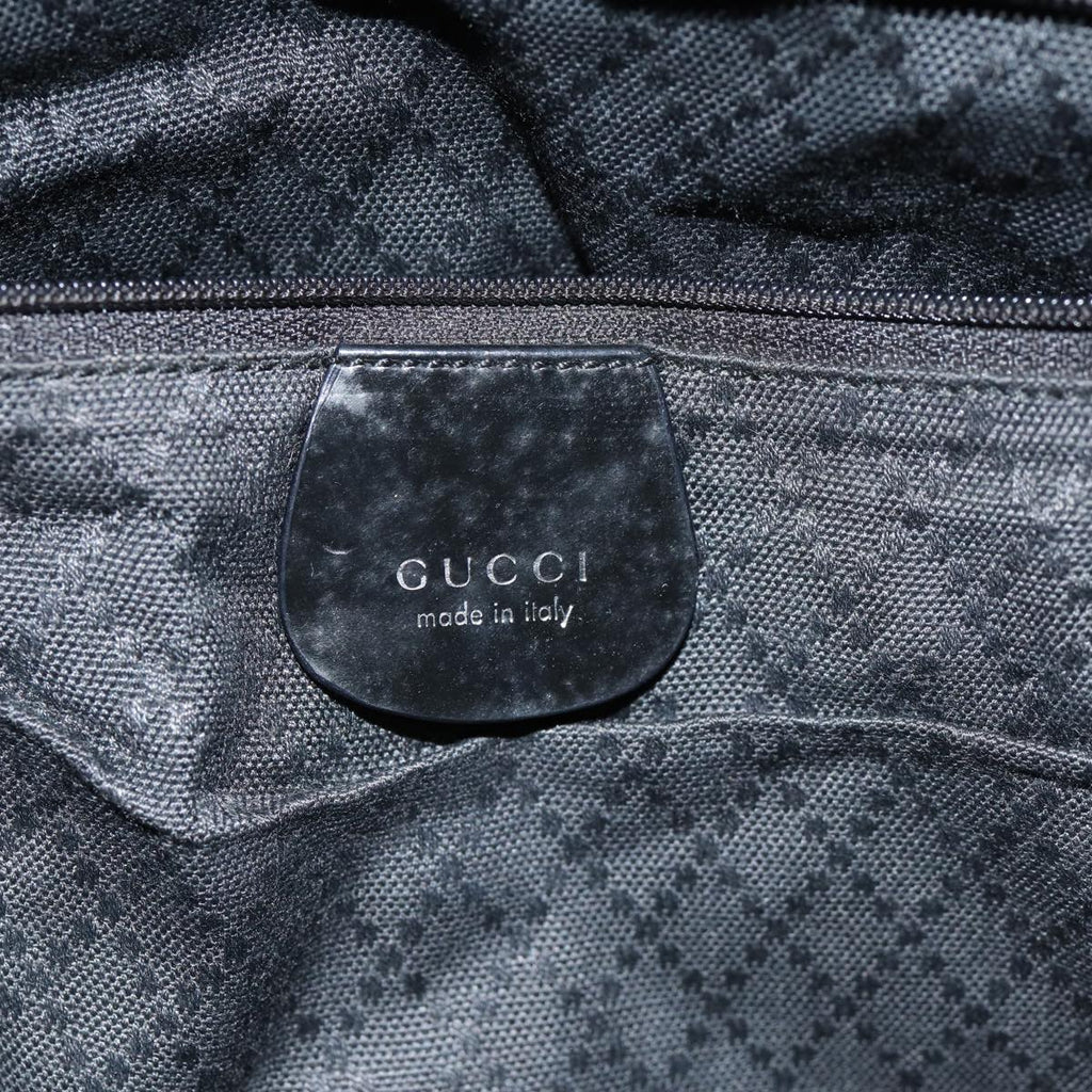 GUCCI Bamboo Shoulder Bag Nylon 2way Black 001 1998 1577 ep4348