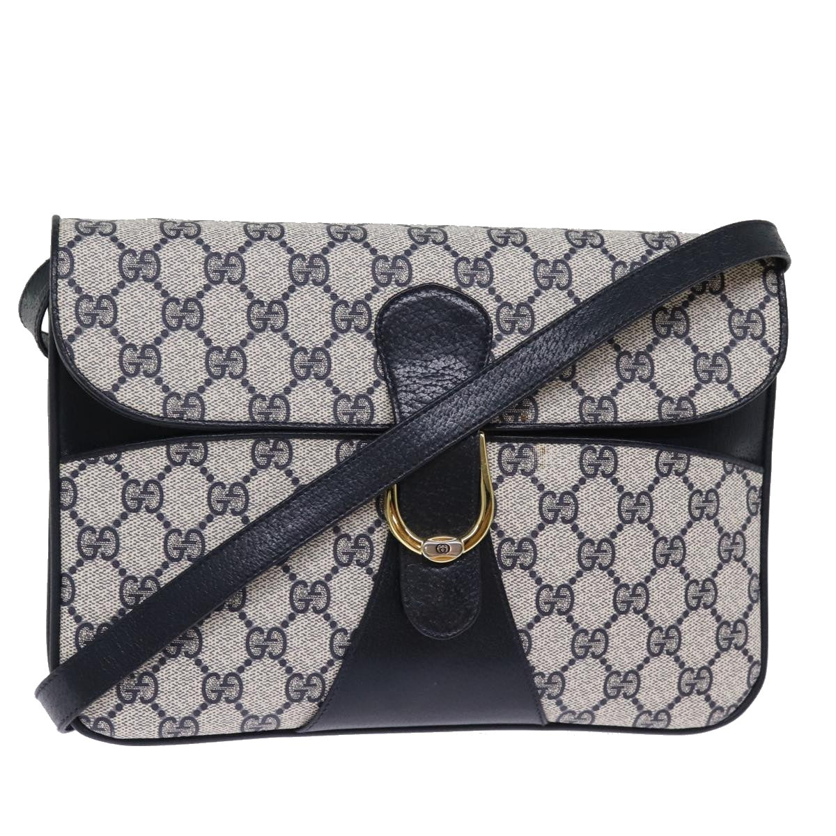 GUCCI GG Supreme Shoulder Bag PVC Navy ep4363