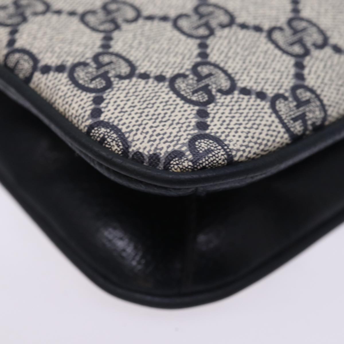 GUCCI GG Supreme Shoulder Bag PVC Navy ep4363