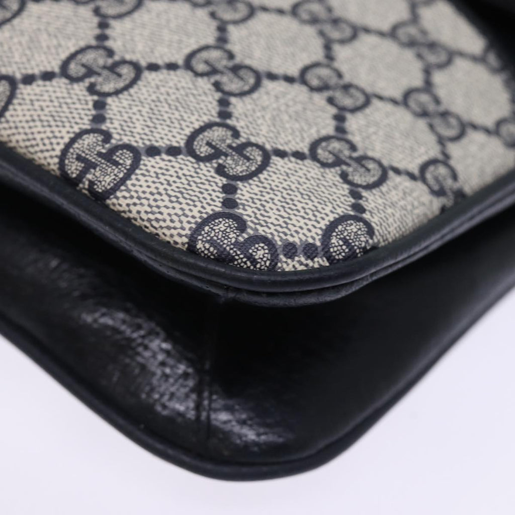 GUCCI GG Supreme Shoulder Bag PVC Navy ep4363