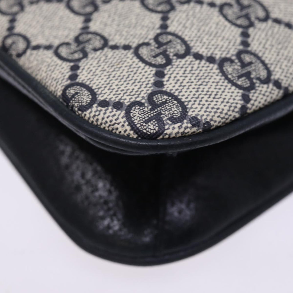 GUCCI GG Supreme Shoulder Bag PVC Navy ep4363