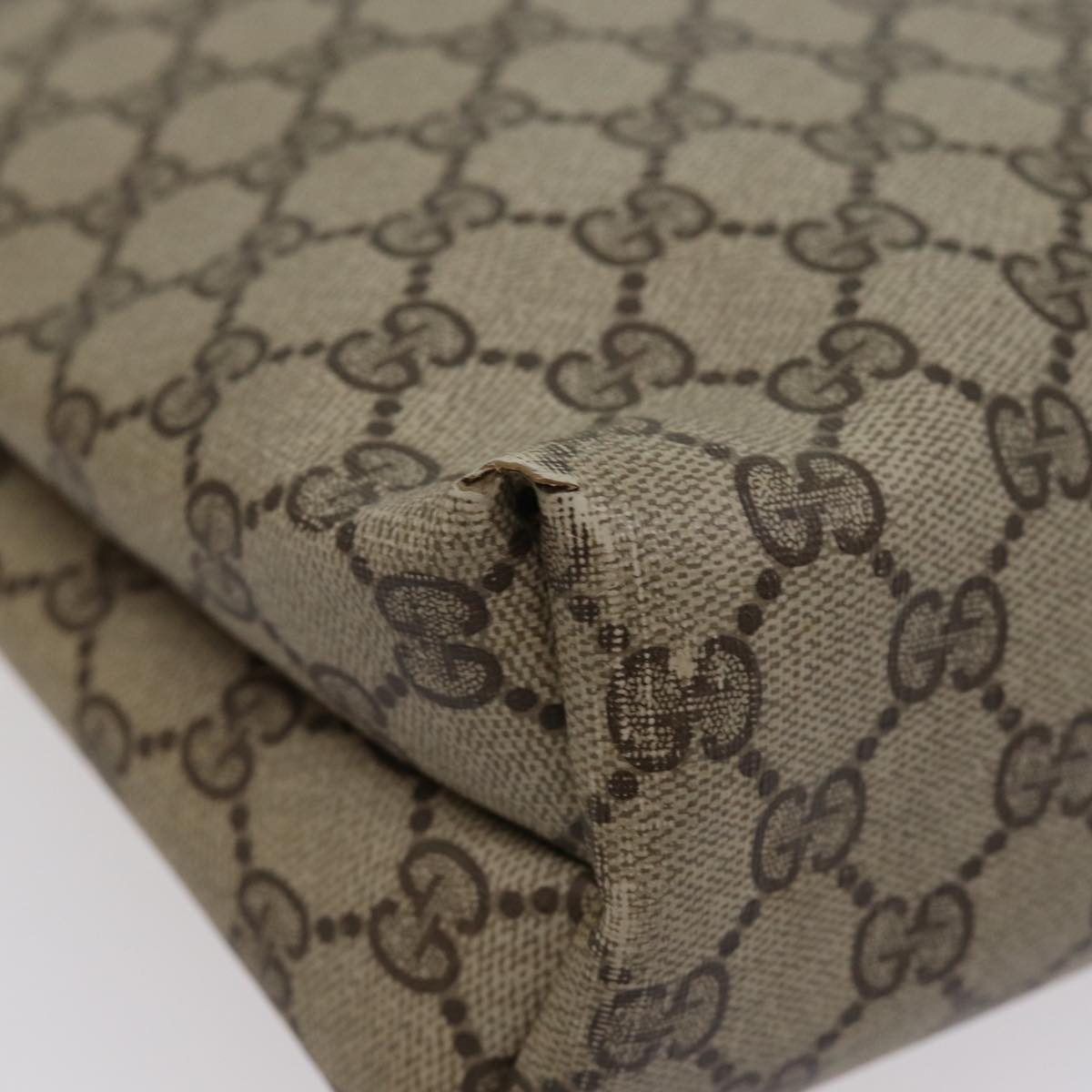 GUCCI GG Supreme Web Sherry Line Tote Bag Beige Red Green 89 02 003 ep4366