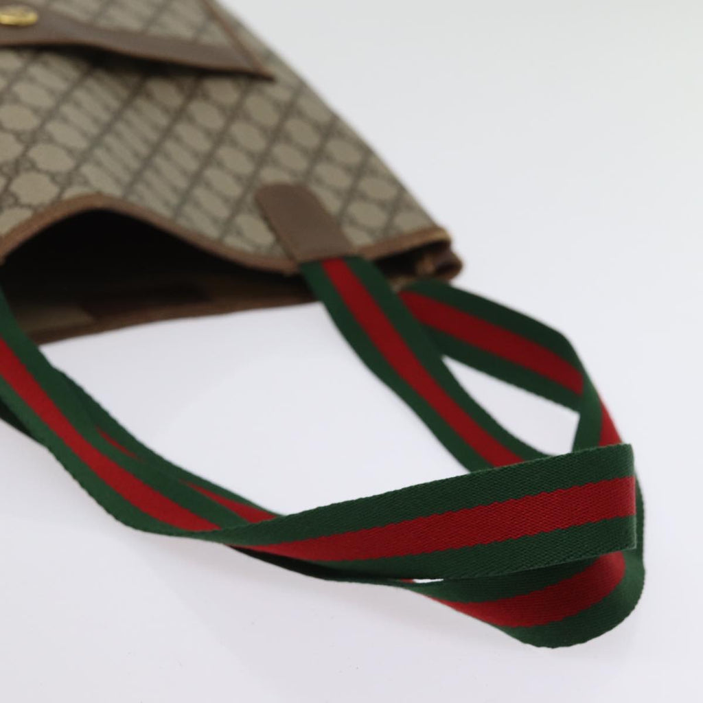 GUCCI GG Supreme Web Sherry Line Tote Bag Beige Red Green 89 02 003 ep4366