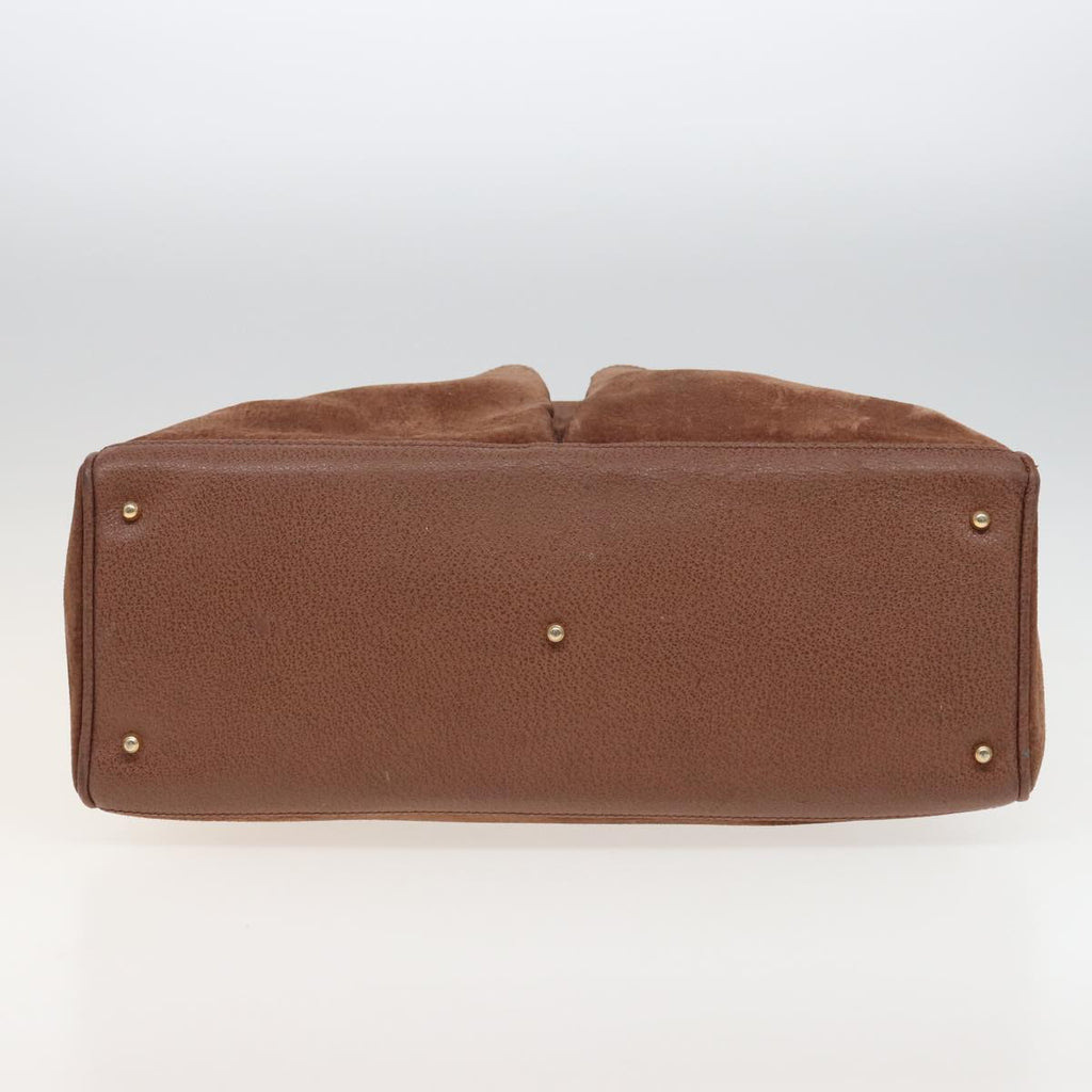 GUCCI Bamboo Hand Bag Suede Leather 2way Brown 002 2855 0322 0 ep4371