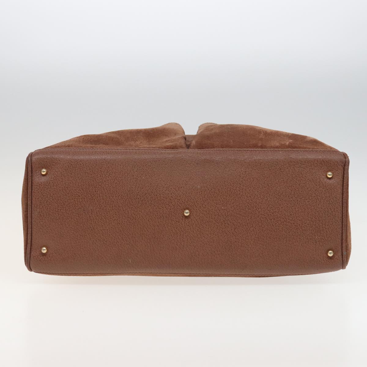GUCCI Bamboo Hand Bag Suede Leather 2way Brown 002 2855 0322 0 ep4371