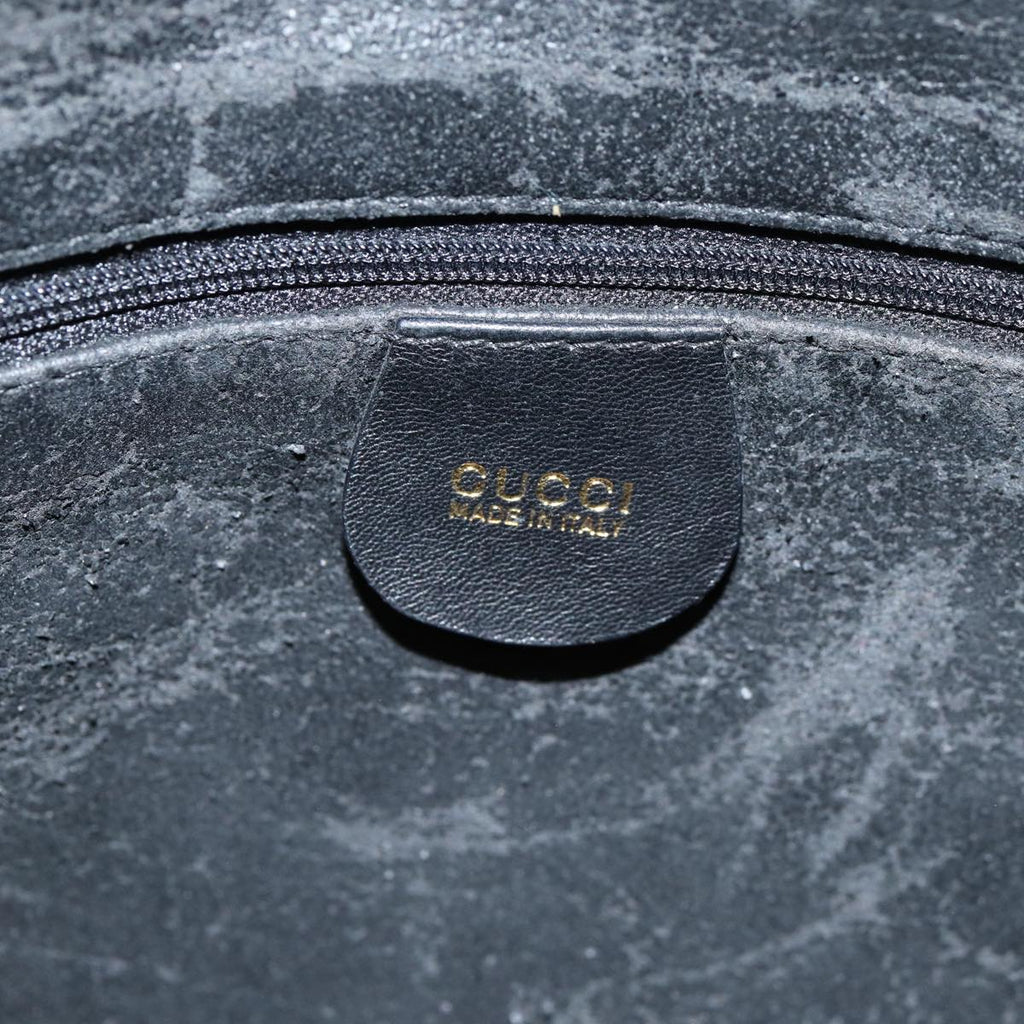 GUCCI Bamboo Shoulder Bag Leather 2way Black 001 1781 1577 ep4378