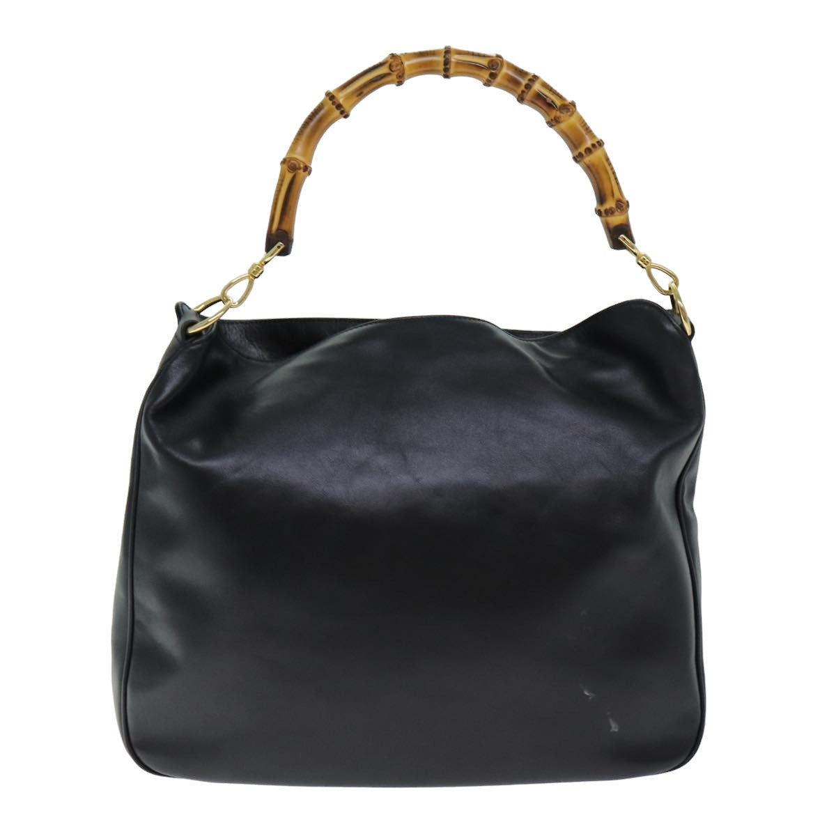 GUCCI Bamboo Shoulder Bag Leather 2way Black 001 1781 1577 ep4378