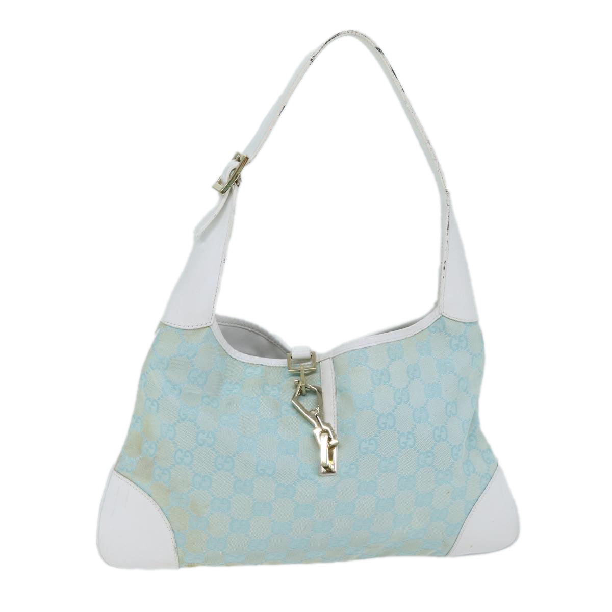 GUCCI GG Canvas Jackie Shoulder Bag Light Blue 001 4057 ep4384