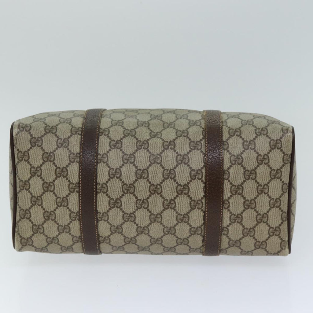 GUCCI GG Supreme Web Sherry Line Boston Bag PVC Beige Red 40 02 007 ep4397