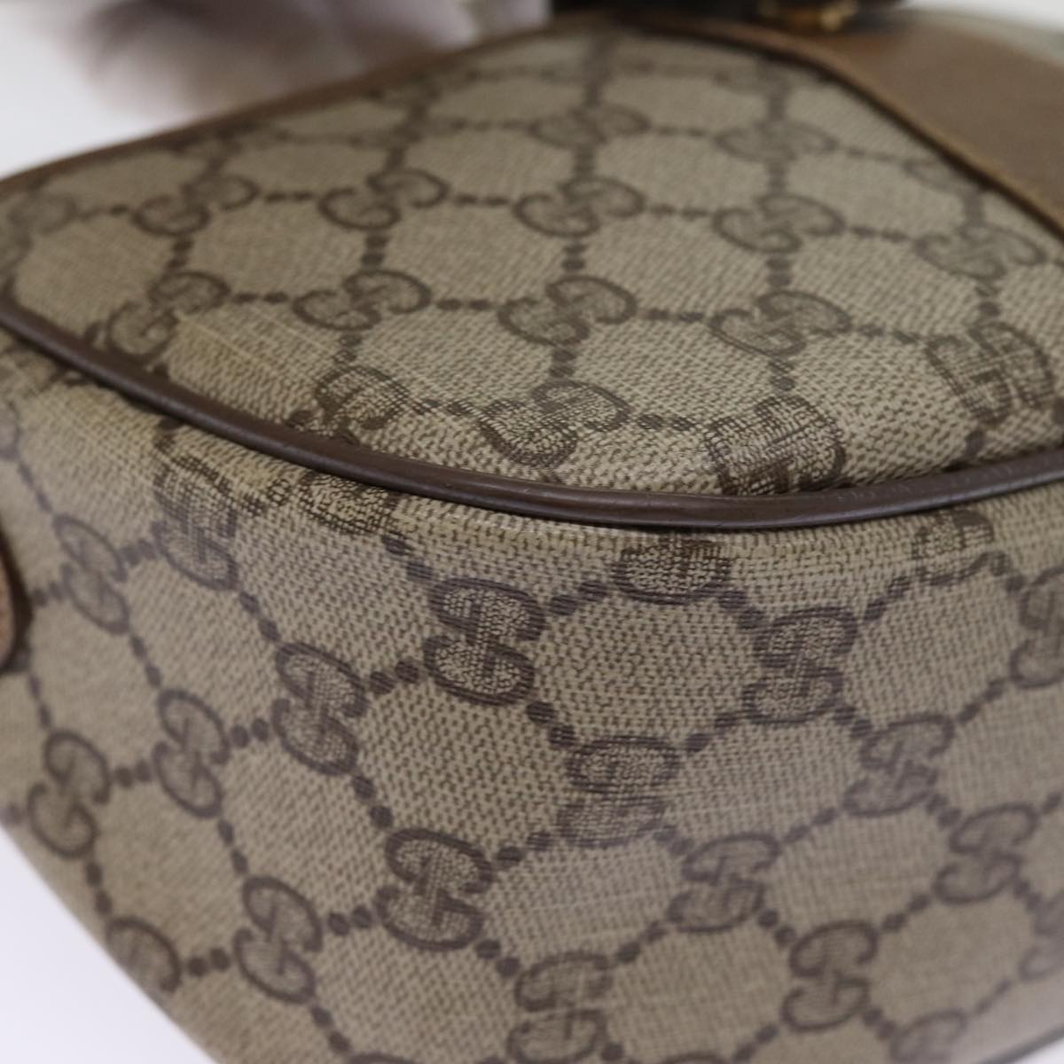 GUCCI GG Supreme Web Sherry Line Shoulder Bag Beige Red 56 02 032 ep4400